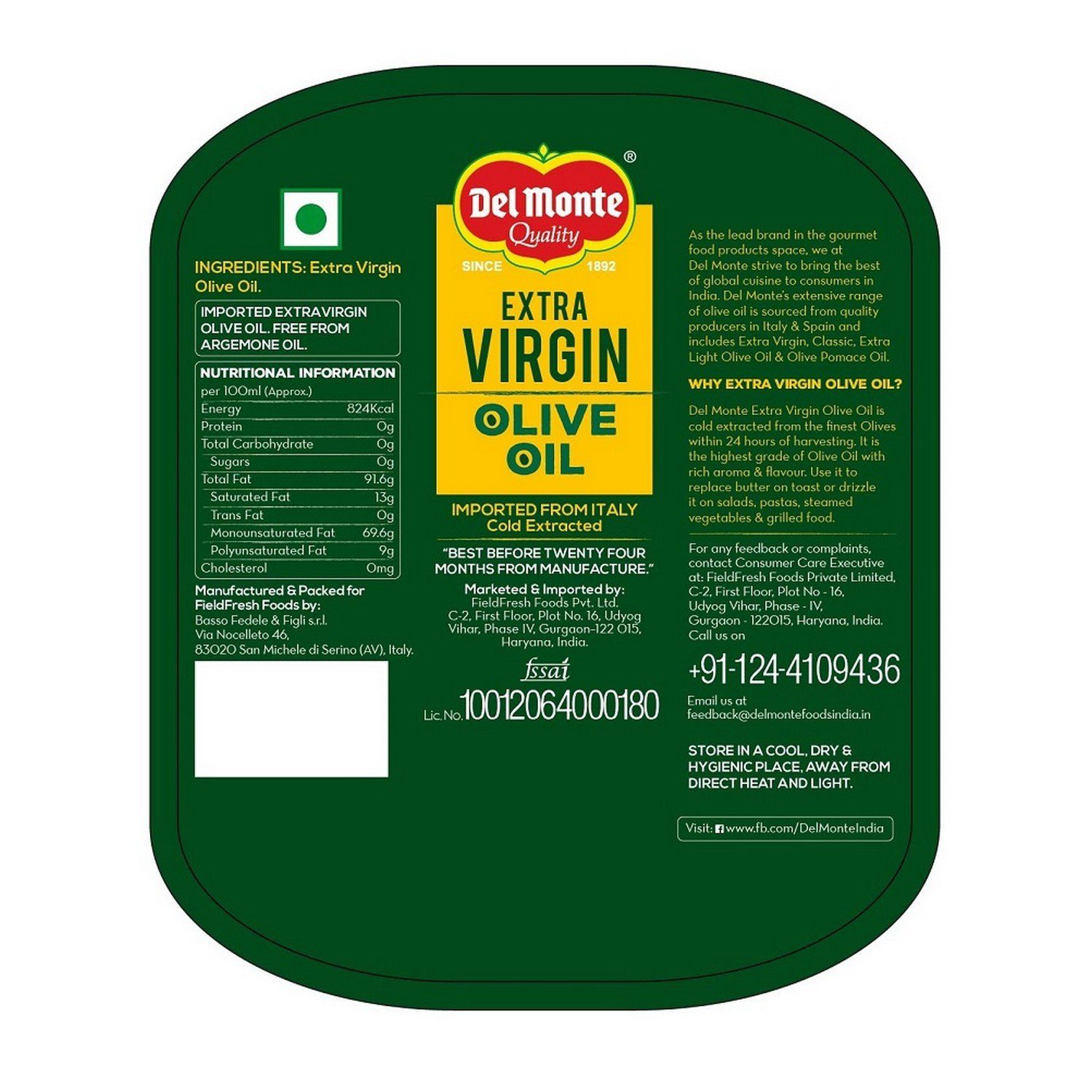 Buy Del Monte Extra Virgin Olive Oil Online at Best Price